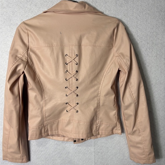 Coffee Shop New York Faux Leather Jacket Size Small - Picture 2 of 4